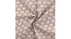 Cotton Poplin Print - Retro, Sand
