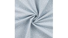 Cotton Poplin Print - Mini Dots, Dusty Blue