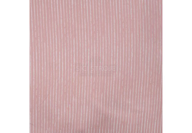 Cotton Poplin Print - Mini Stripes, Poudre