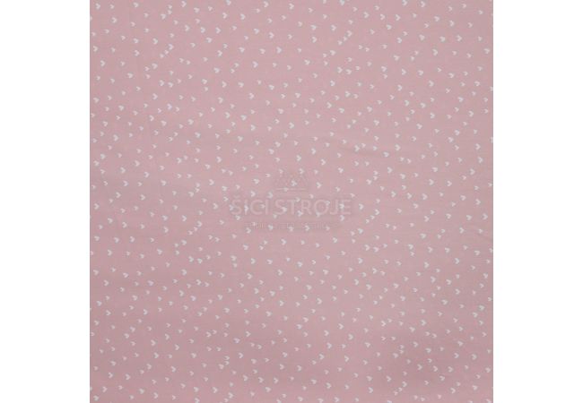 Cotton Poplin Print - Mini Heart, Poudre