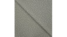 Cotton Poplin Print - Mini Heart, Khaki