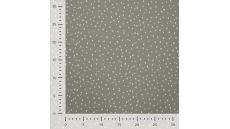 Cotton Poplin Print - Mini Heart, Khaki