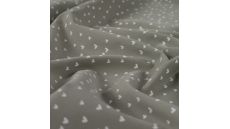 Cotton Poplin Print - Mini Heart, Khaki