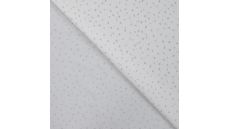 Cotton Poplin Print - Mini Heart, Ecru