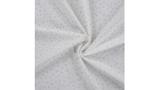 Cotton Poplin Print - Mini Heart, Ecru