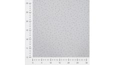 Cotton Poplin Print - Mini Heart, Ecru
