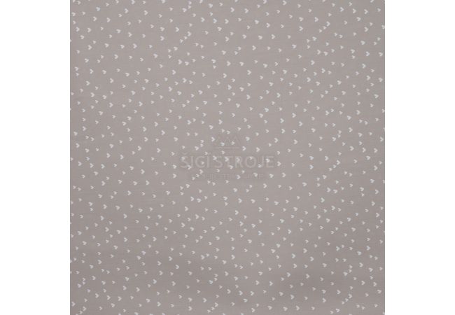 Cotton Poplin Print - Mini Heart, Sand