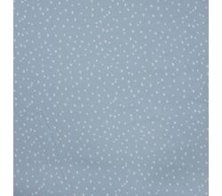 Cotton Poplin Print - Mini Heart, Dusty Blue