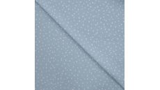 Cotton Poplin Print - Mini Heart, Dusty Blue