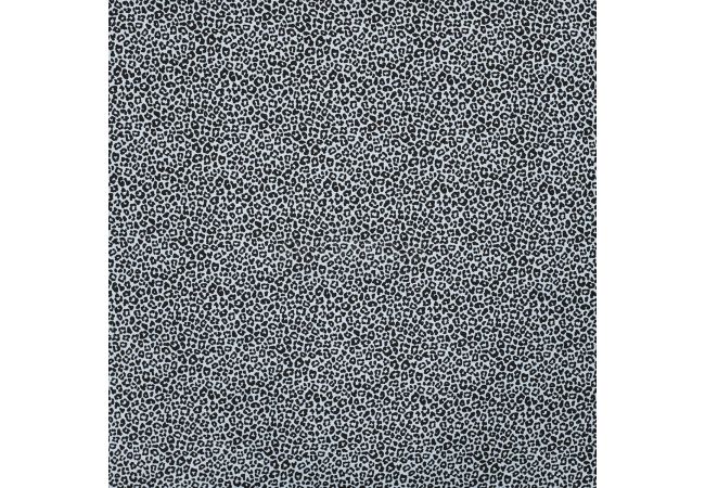 Cotton Poplin Print - Mini Leopard, Dusty Blue