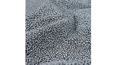 Cotton Poplin Print - Mini Leopard, Dusty Blue