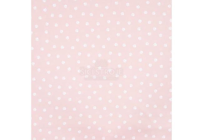 Cotton Poplin Print - Mini Paws, Poudre