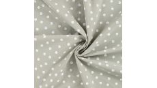 Cotton Poplin Print - Mini Paws, Khaki