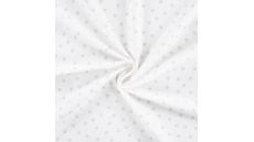 Cotton Poplin Print - Mini Paws, Ecru