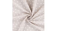 Cotton Poplin Print - Mini Paws, Sand