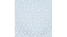 Cotton Poplin Print - Mini Paws, Dusty Blue