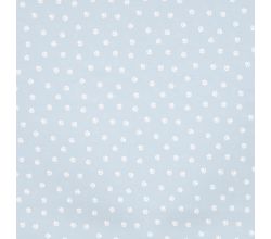Cotton Poplin Print - Mini Paws, Dusty Blue