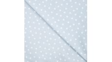 Cotton Poplin Print - Mini Paws, Dusty Blue