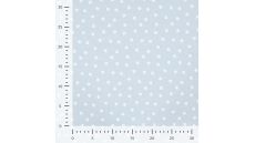 Cotton Poplin Print - Mini Paws, Dusty Blue