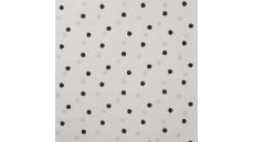 Cotton Poplin Print - Dots, Black Off White