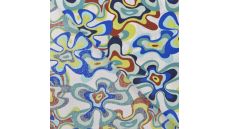 Cotton Poplin Print - Blurry, Denim