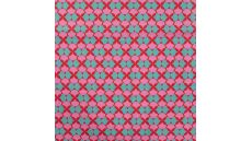 Cotton Poplin Print&Coated - Retro, Fuchsia