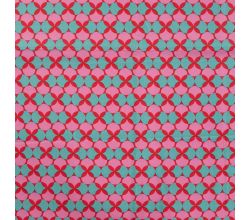 Cotton Poplin Print&Coated - Retro, Fuchsia