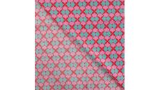 Cotton Poplin Print&Coated - Retro, Fuchsia
