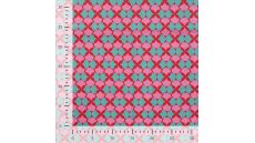 Cotton Poplin Print&Coated - Retro, Fuchsia