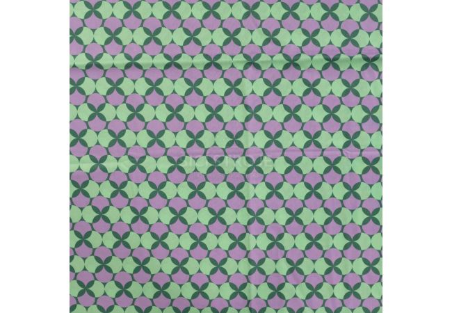 Cotton Poplin Print&Coated - Retro, Violet