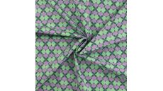 Cotton Poplin Print&Coated - Retro, Violet