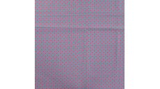 Cotton Poplin Print&Coated - Retro Flowers, Fuchsia