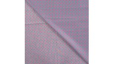 Cotton Poplin Print&Coated - Retro Flowers, Fuchsia