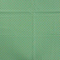 Cotton Poplin Print&Coated - Retro Flowers, Emerald