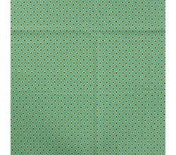 Cotton Poplin Print&Coated - Retro Flowers, Emerald