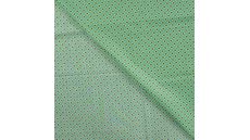 Cotton Poplin Print&Coated - Retro Flowers, Emerald