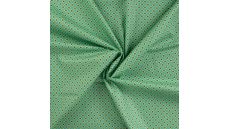 Cotton Poplin Print&Coated - Retro Flowers, Emerald
