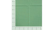 Cotton Poplin Print&Coated - Retro Flowers, Emerald