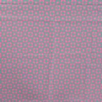 Cotton Poplin Print&Coated - Retro Abstract Flowers, Fuchsia