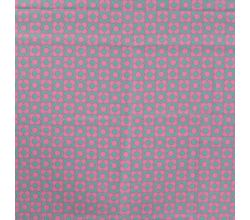 Cotton Poplin Print&Coated - Retro Abstract Flowers, Fuchsia