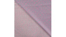 Cotton Poplin Print&Coated - Retro Abstract Flowers, Fuchsia