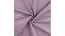 Cotton Poplin Print&Coated - Retro Abstract Flowers, Fuchsia
