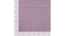 Cotton Poplin Print&Coated - Retro Abstract Flowers, Fuchsia