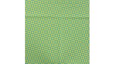 Cotton Poplin Print&Coated - Retro Abstract Flowers, Emerald