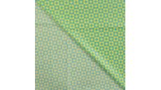 Cotton Poplin Print&Coated - Retro Abstract Flowers, Emerald