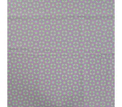 Cotton Poplin Print&Coated - Retro Abstract Flowers, Violet