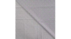 Cotton Poplin Print&Coated - Retro Abstract Flowers, Violet