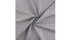 Cotton Poplin Print&Coated - Retro Abstract Flowers, Violet