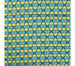 Cotton Poplin Print&Coated - Ethnic, Emerald