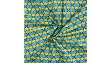 Cotton Poplin Print&Coated - Ethnic, Emerald